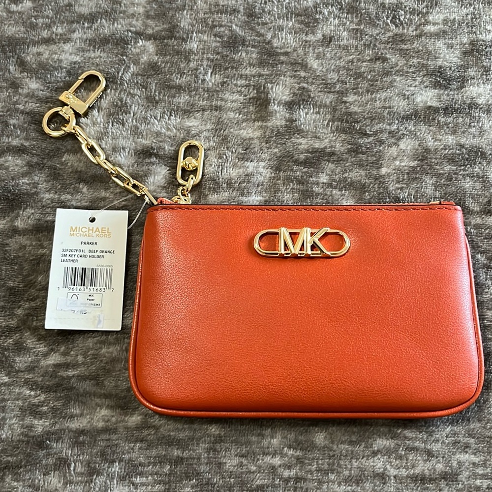 Michael kors leather key card holder